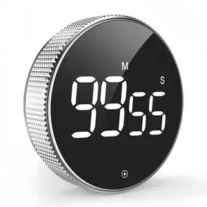 Classic Knob Timer LED Electronic Self-Illuminating Kitchen Timer Visual Countdown Reminder