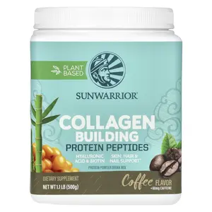 Sunwarrior Collagen Building Protein Peptides, Coffee, 1.1 lb (500 g)
