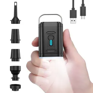 2400mAh Rechargeable Mini Air Pump, Fast Inflate & Deflate Camping Pump with LED Light, ETENWOLF AIR3 Portable Travel Air Pump for Air Mattress, Airbed, Pool Floats, Inflatable Sleeping Bag, Inflatable Sofa, Swim Ring, Water Floating Bed, Yoga Ball,