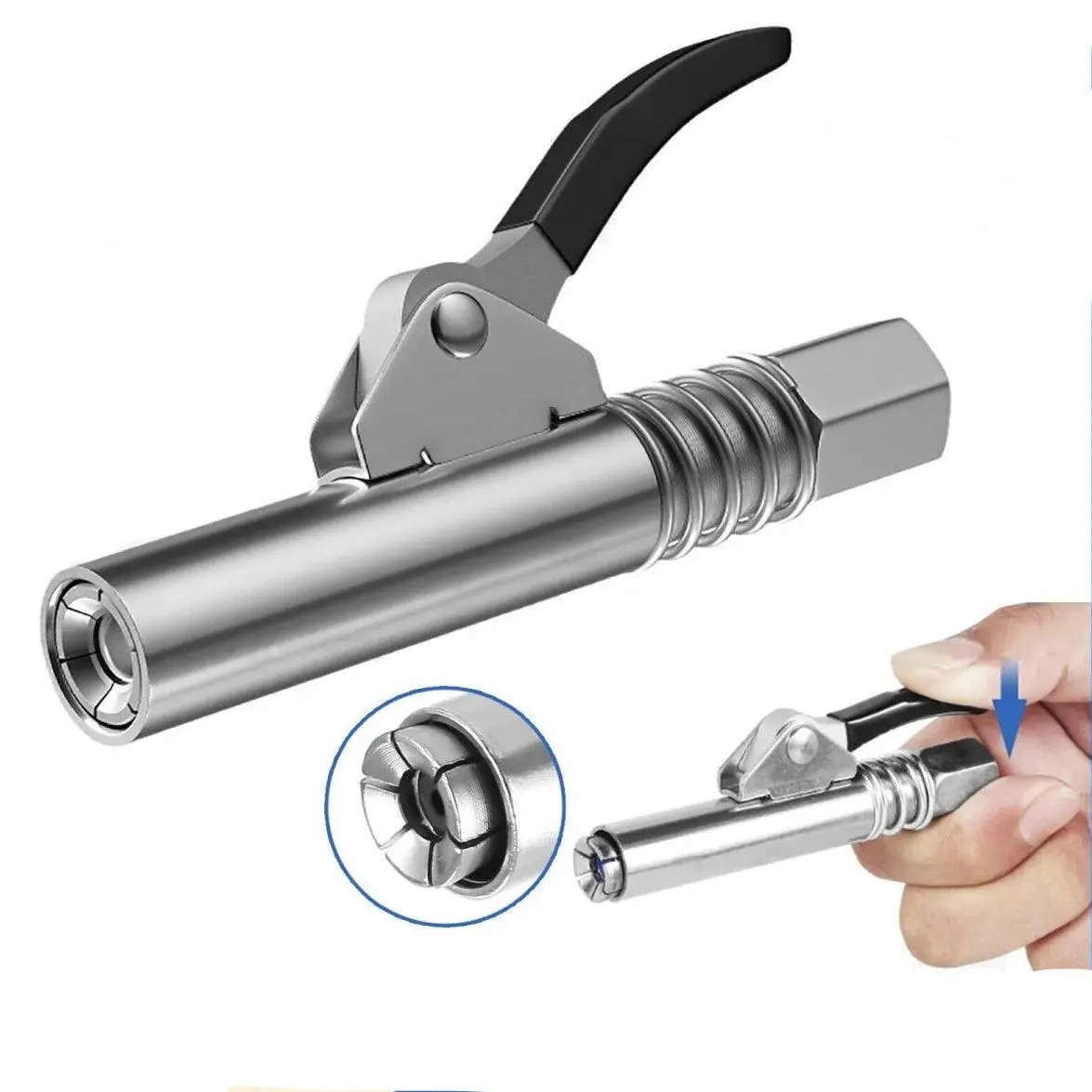 1-Pack High-Pressure Quick-Release Lock Grease Gun Coupler, Oil Injection Nozzle - Power Tool Accessory for Tools & Hardware Fasteners