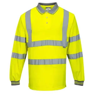 PORTWEST® Hi Vis Long Sleeve Polo Shirt - ANSI Class 3 - S277