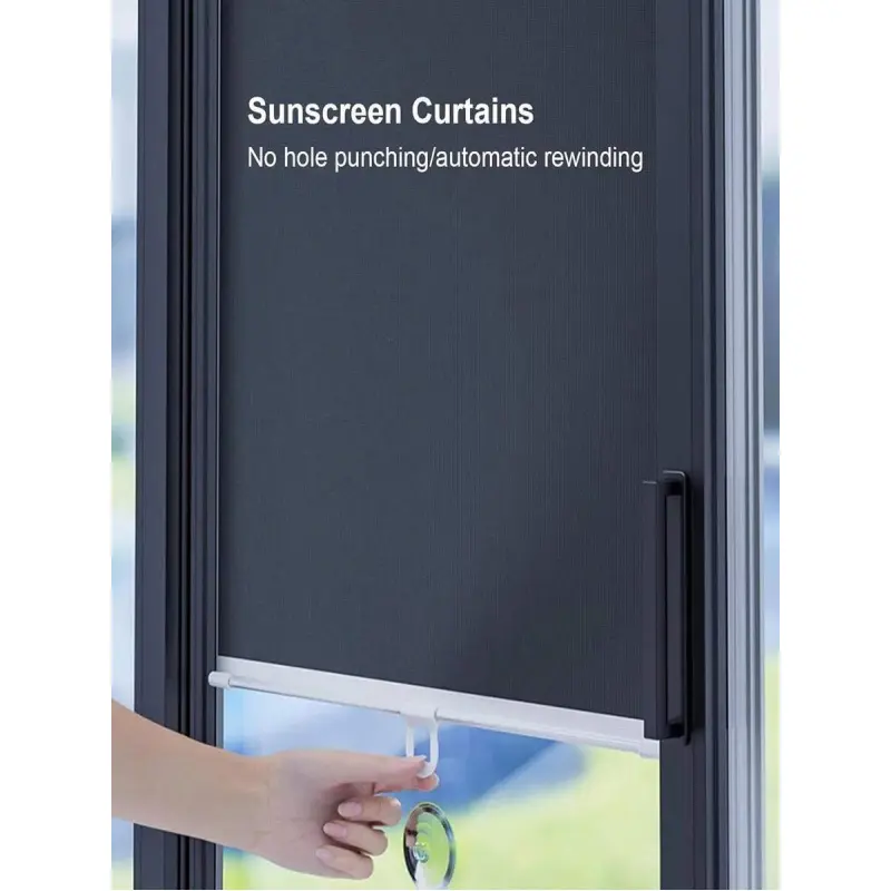 Retractable Roller Sun Shade, Blackout UV Blocking & Heat Insulation Blind, Easy Install Light-Blocking Curtain for Home, Office & Car Windows, Car Window Shades, Car Sunshade Curtain, UV Protective Sunshade