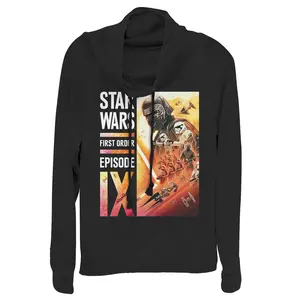 Junior's Star Wars: The Rise of Skywalker First Order Glow Cowl Neck Sweatshirt