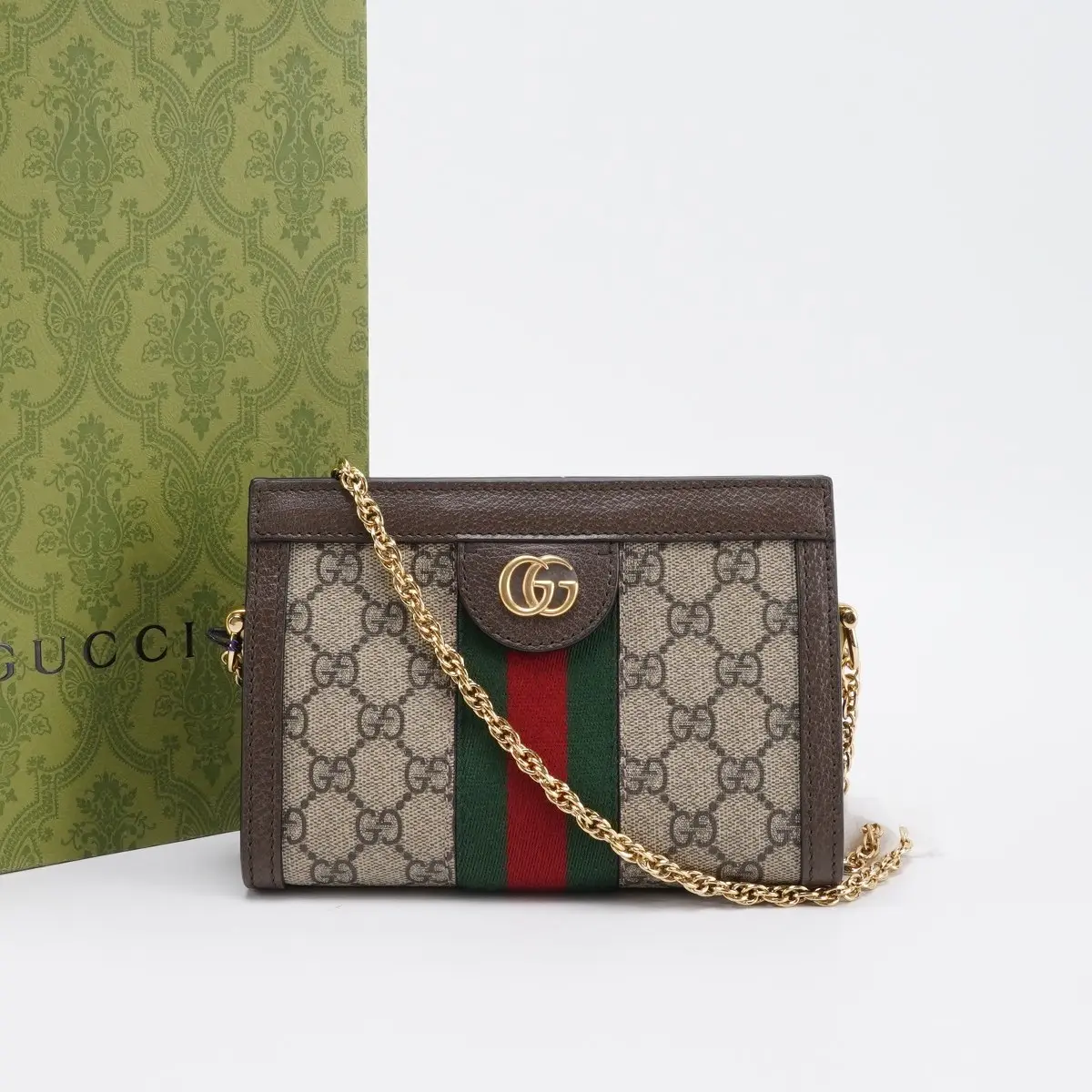 Pre-owned GUCCI PVC Shoulder Bags Ophidia Mini Chain Bag BGP206934