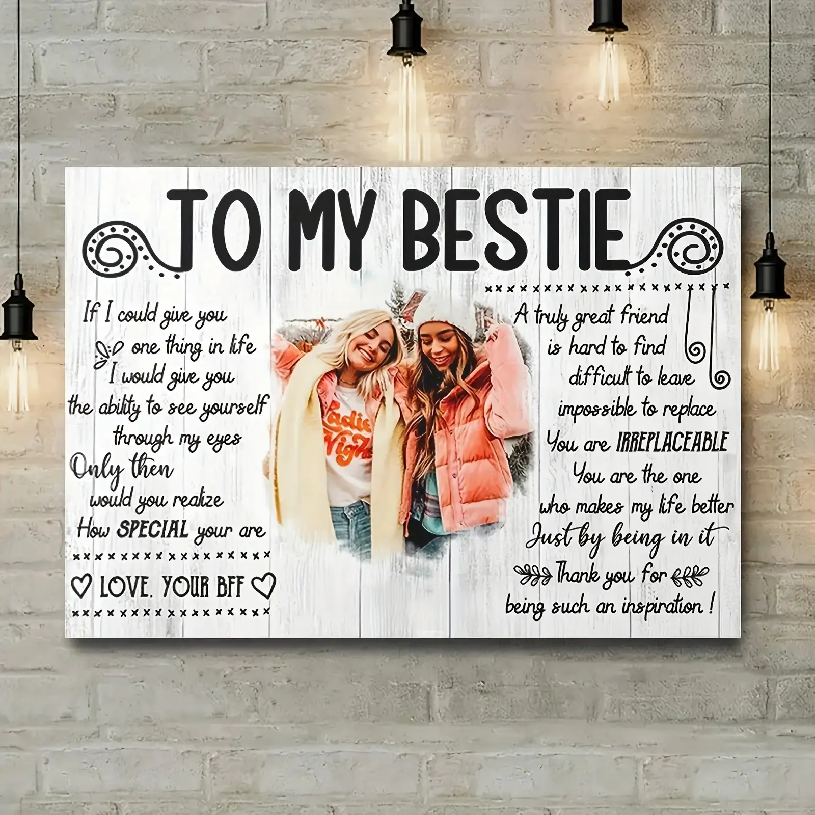 2D Flat, 2D Flat, Customizable 2D Flat Canvas Print Featuring Your Best Friend'S Photo, Complete with a Wooden Frame. Ideal for Gifting on Birthdays, Anniversaries