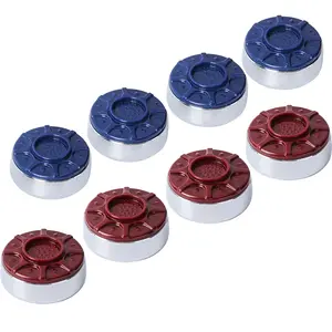 2-5/16" (59mm) Shuffleboard Pucks for Shuffleboard Table Accessories - Set of 8 (Chrome)