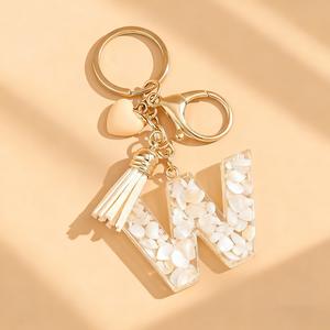 Initials keychain, butterfly keychain cute resin, initials keychain backpack pendant, key chain suitable for ladies and girls