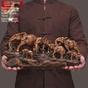 Handmade Lucky Elephant Statue, Elegant Home Decor, Adds Good Fortune and Sophistication, Perfect for Any Corner, Artisan Craftsmanship