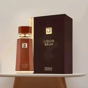 French Avenue Liquid Brun Eau de Parfum 3.4 fl.oz liquide Edp Spray Floral Arabian Fragrance Floral Chypre Scent Edp Fragrance