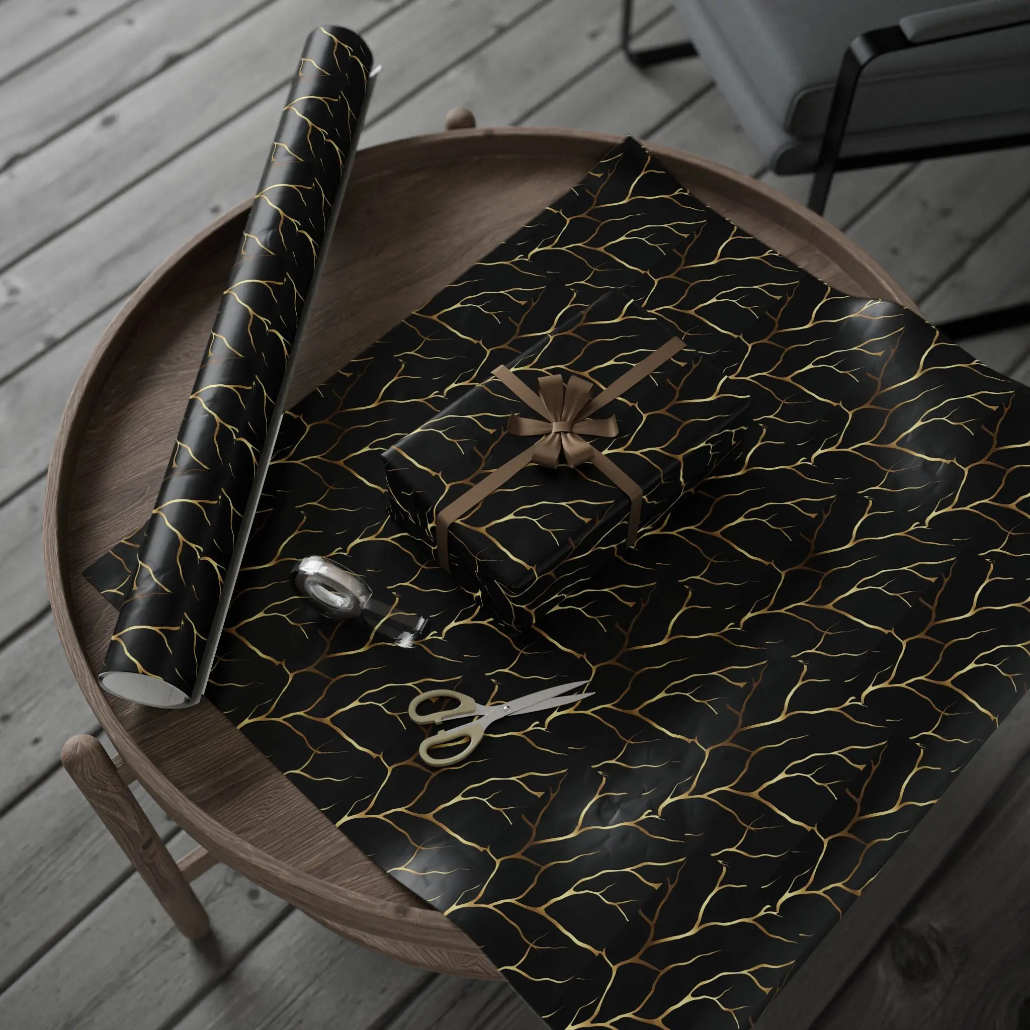 Shimmering Rose Gold Wrapping Paper for Stylish Gifting