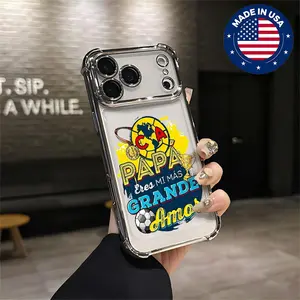 Club América 'Papa Eres Mi Más Grande Amor' Aesthetic Design Pattern Casing For iphone 17 16 15 14 13 12 Samsung 22 23 24 25 Plus Pro Max Ultra Flaunt Mobile Phone Case Soft Silicon TPU anti-drop Drop Protection Shockproof Protector Vintage unique Fashion