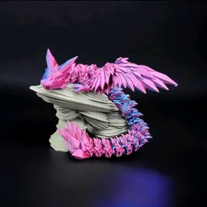 Winged Articulated Dragon Statue - 14 and 20 Inches - Decor, Ornaments