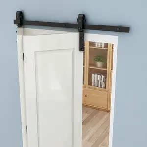 3.3FT/40'' Bi-Folding Barn Door Hardware Sliding Track kit Heavy Duty for 2 Doors(No Wood Door，Hardwware Only)