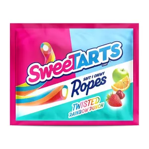 SweeTARTS Ropes, Candy, Twisted Rainbow Punch, Soft and Chewy, 9 oz