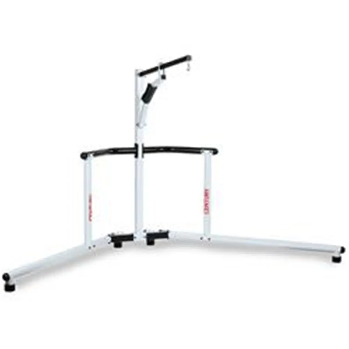 BlackBOX Heavy Bag Stand, White & Black Corner-Style Steel Frame Strength Training Equipment for Heavy Bags with Adjustable Height (72-96 in) & Stability, Cornerman, Gym Accessories, Boxing Gear, Fitness Equipment, 100 Lb, Holds Up To 100 Lb Bag