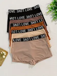 Women's Letter Tape Knicker, Soft Comfy Breathable Panty for Daily Wear, Underwear for All Seasons, Soft Minimalist Knicker