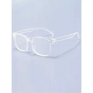 Square Frame Anti-blue Light Glasses, Fashion Transparent Glasses for Women & Men, Fashion Eyeglasses for Work, Daily Clothing Decor, Perfect for Student Daily Use, Square Frame Eyewear