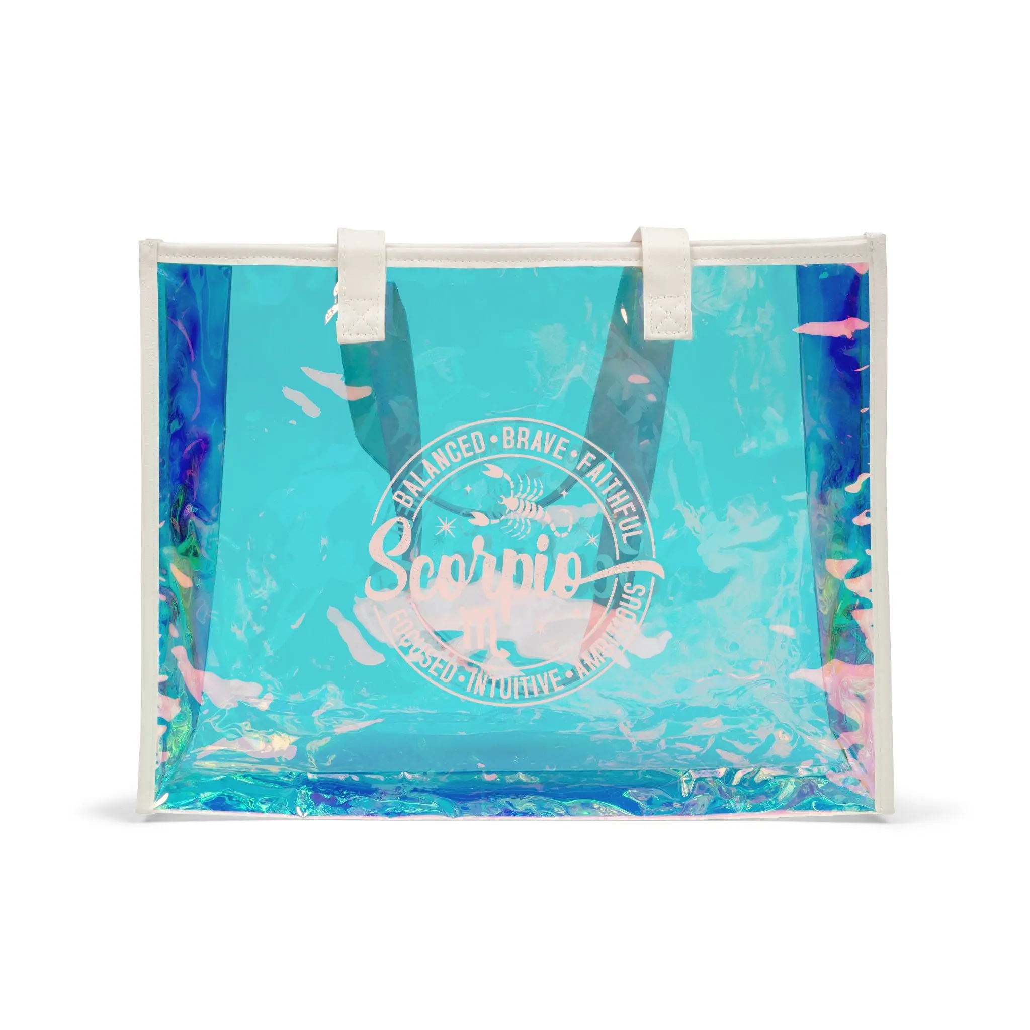 SCORPIO Zodiac Holographic Beach Tote Bag Birthday Astrology Gifts