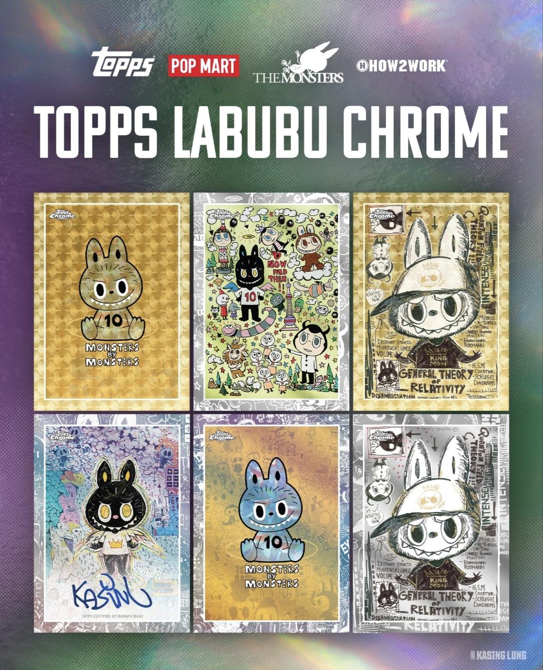 (Cat10GP) 2025 TOPPS LABUBU Chrome Cards Set The Monsters 10th Anniversary