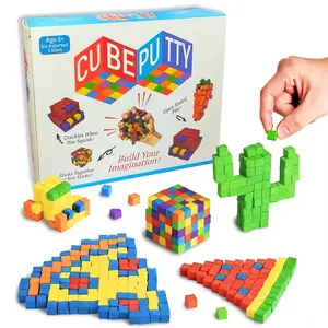 Sticky Cubes Mini Stackable Building Blocks, Stem Building Blocks, Creative Construction Toy, Birthday Gift, Travel Toy, Christmas & Thanksgiving Gifts