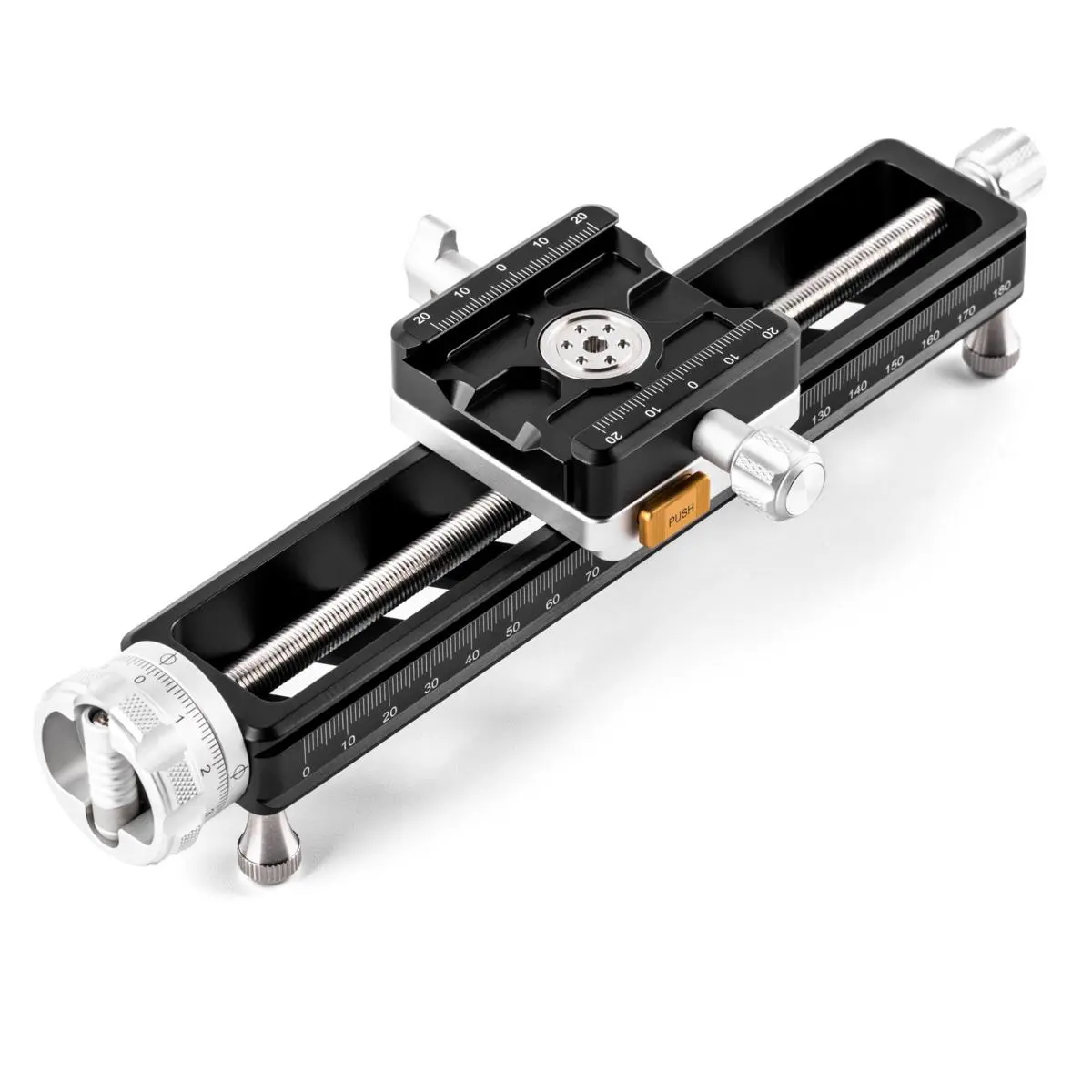 NiSi NM-200S Adjustable Camera Macro Focusing Rail, Quick-Adjustment Design, 360-Degree Rotating Clamp, Aluminium Camera Mount Accessories, Detachable