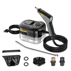 High pressure steam cleaner, handheld household steam cleaner, suitable for kitchen fumes, sofas, small air conditioners, washing machines, comes with 6 cleaning accessories, suitable for all household cleaning steam cleaners