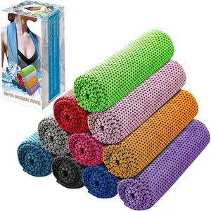 10pcs Cooling Ice Towel for Neck and Face, Microfiber Cold Towel for Gym Travel Yoga Camping Running Outdoor Sports, 10 Optional Colors