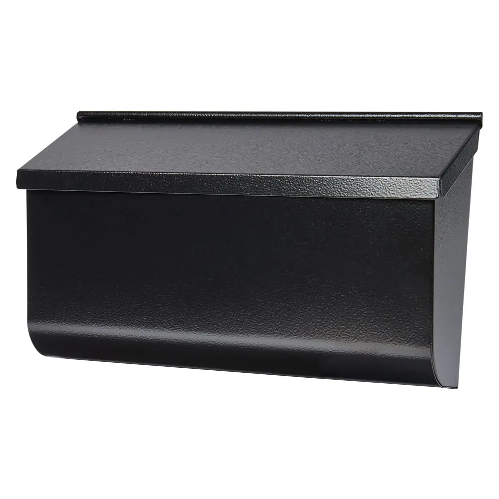 Gibraltar Mailboxes 5192786 Woodlands Contemporary Galvanized Steel Wall-Mount Mailbox, Black Mail Storage Rectangular Box
