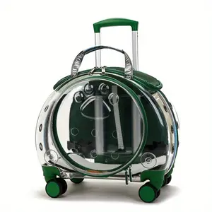 Small Pet Trolley Bag Portable Dog Travel Carrier With Wheels, Cat Backpack For Cats, Convenient Pet Trolley Case