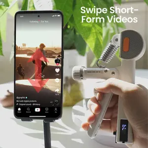 Smart Grip Strength Trainer,Bluetooth-controllable mobile phone,overhand grip,Digital Hand Gripper with 11-132Lbs (5-60kg) Resistance for Muscle Building & Injury Recovery Forearm Grip Adjustable Hand Grip Exerciser