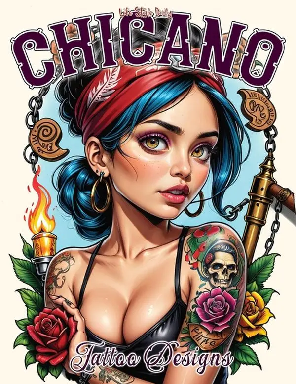 Chicano Tattoo Designs: Delving into Chicano Culture through Tattoos, from Modern Street Graffiti to Traditional Prison Designs, Featuring Professiona by Life Daily Style (Paperback)