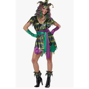 Jester - Mardi Gras - Medieval - Renaissance - Costume - Women - 2 Sizes
