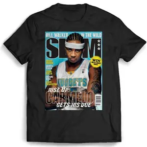 (Sale Off Up To 50%) Carmelo Anth0ny SLAM Cover T-Shirt, Unisex Sports Tee, Vintage Retro Basketball Streetwear