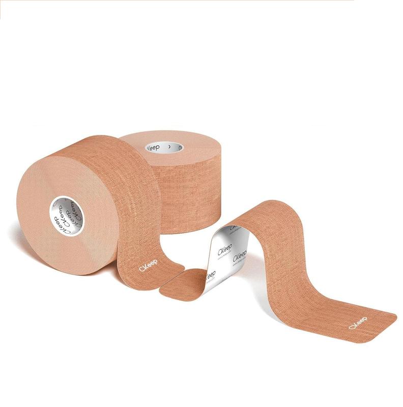 CKeep Precut Kinesiology Tape, 2 Rolls, 40 Strips, Original Cotton, Latex-Free tape for Knee Pain, Injuries & Sprains