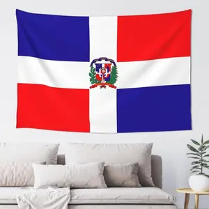 Tapestry  Wall Decoration Tapestry-Dominican Republic Flag Tapestry Wall Hanging,Hippie Art Tablecloths 60x40 Inches For Bedroom Dorm Living Room