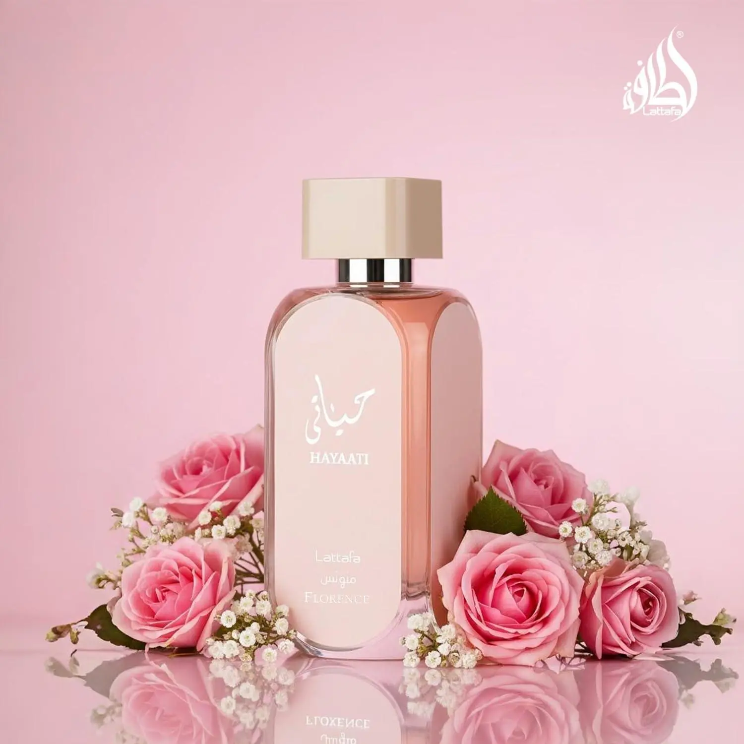 Lattafa Hayaati Florence Eau De Parfum for Women — Bergamot, Pear, Jasmine, 3.4 oz (100 ml) | rose, bergamot perfume, orange blossom, pear perfume, musk, bergamot pear, pear jasmine, jasmine rose, jasmine perfume, bergamot fragrance, rose perfume, floral