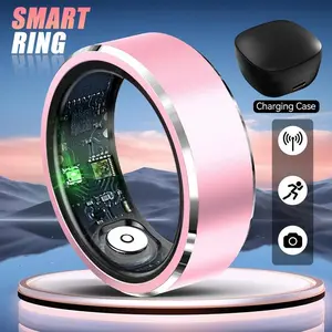 SmartFitnessRingforMen&Women,WirelessMulti-SportTrackerwithCalorie,Distance,Steps,TouchpadControl,USBCharging,AluminumAlloy,RechargeableLithiumPolymerBattery,CompatiblewithSmartphones,Tablets,GameConsoles