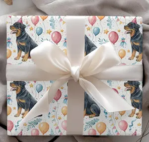 Rottweiler Birthday Wrapping Paper: Dog Lover Gift Wrap