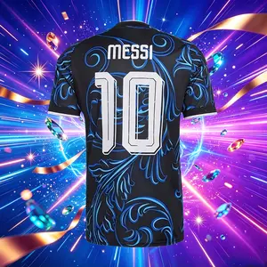 10# Messi 2026 Argentina Away Blue Short And Long Sleeve Soccer Jersey