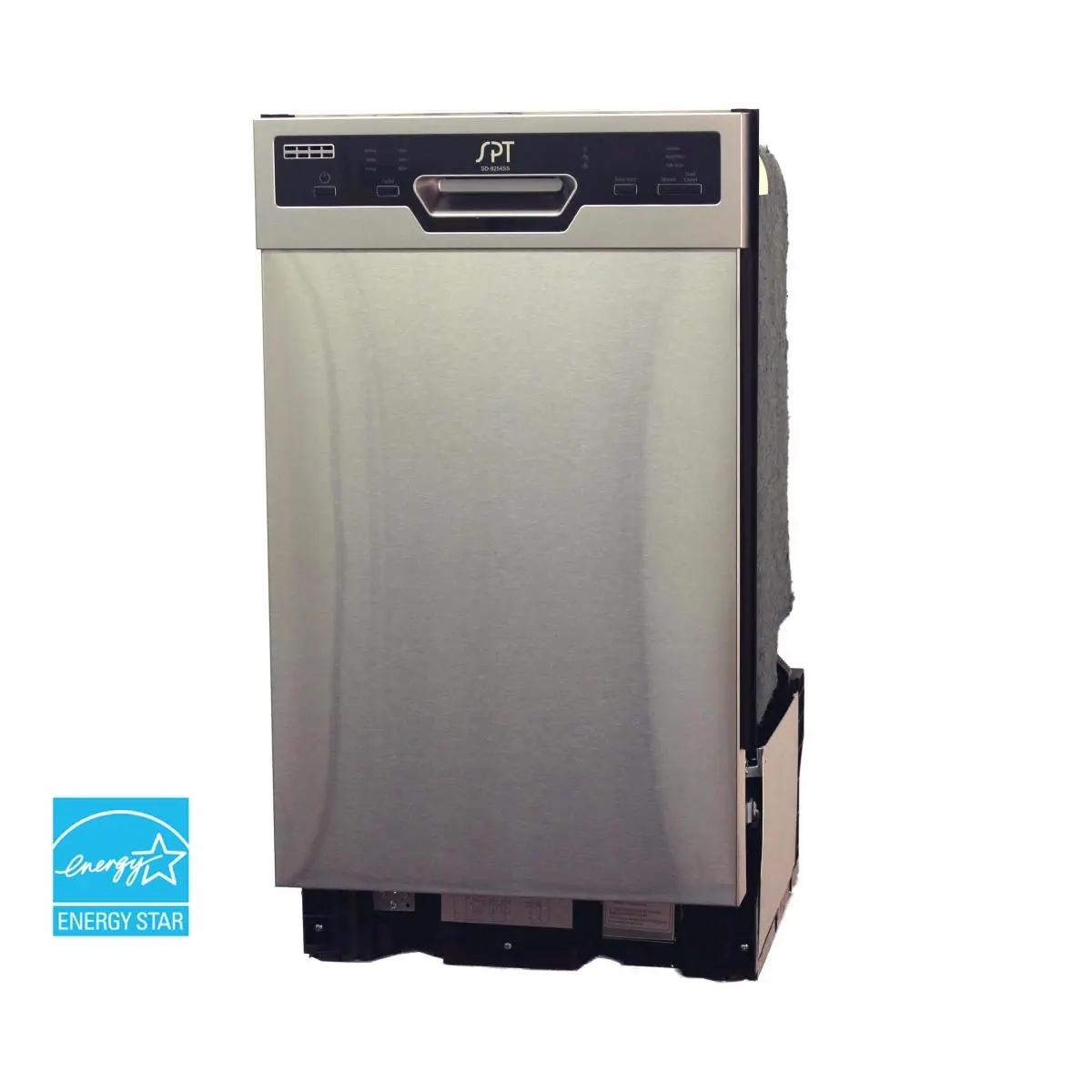 Sunpentown Smart 18 in. Energy Star Built-in Dishwasher - Heated Drying, Stainless Steel, Home Household Appliances