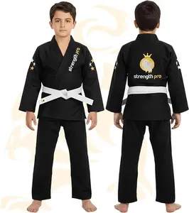 IBJJF Approved BJJ Brazilian Jiu Jitsu Gi for Kids Durable Kimono Jiujitsu Lightweight Preshrunk Fabric with free Belt