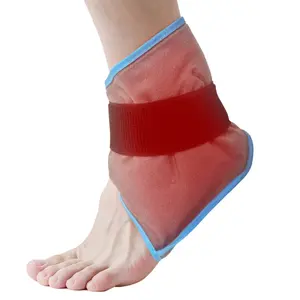 Ankle Ice Pack Wrap for Foot Injuries, Reusable Ankle Brace for Hot Cold Compress Therapy, Microwaveable and Freezable, After Sports Post-Workout
