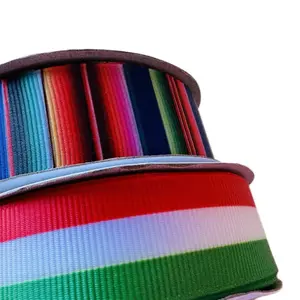 Grosgrain 7/8 Sarape Ribbons 25 Yards Ribbons for Elegant Floral Face Design