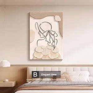 Neutral Abstract Canvas Wall Art Tan And Cream Beige Minimalist Wall Decor Pictures Modern Abstract Geometry Woman Posters Prints Paintings for Living Room Bedroom Bathroom Home Decorate