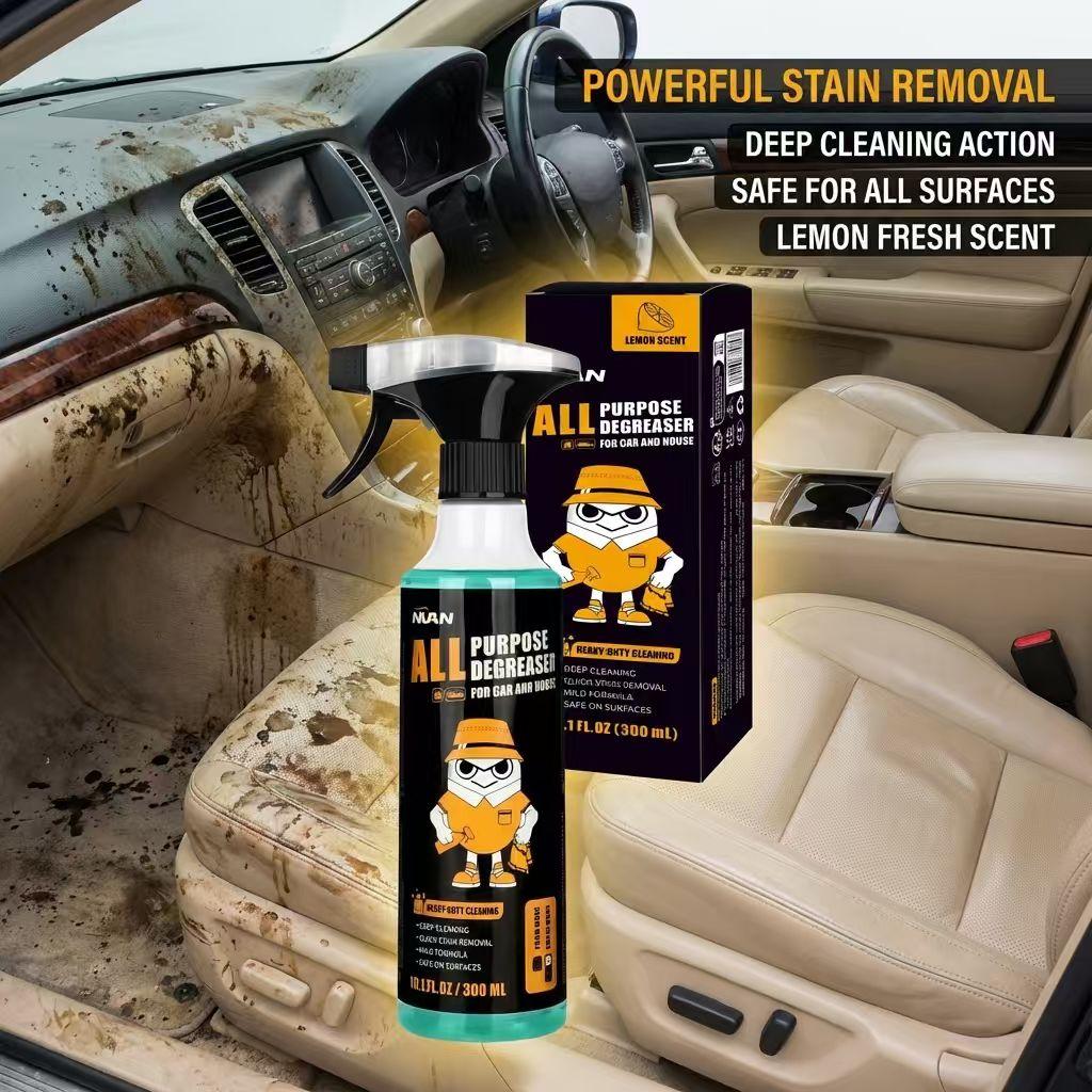 Nuan Multi-purpose cleaning spray: 300ml Multifunctional Cleaner for Home & Car, Removes Dirt, Water Stains and Dust