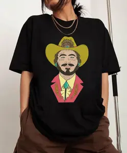 Vintage Western Posty Art Tshirt, Pop Rap Music Fan Merch, Country Concert Tour Tee, Unisex Clothing Gift For Fan