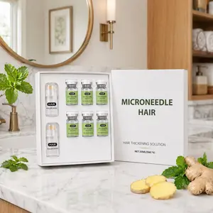 Hair Growth Serum & Microneedle Roller Kit | Scalp Care for Thinning Hair | Ginger & Botanical Oil | 2-Month Fuller Hair System | Men & Women