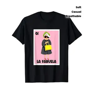 Mexican Bingo Card Game Featuring Spanish Grandma Abuela T Shirt