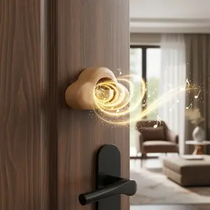 Nordic Style Magnetic Wooden Entry Doorbell, Easy to Install, Modern Wall Decor for Rooms, Home, Living Room & Garden Decoration, Handmade Retro Ornament, Perfect as a Gift