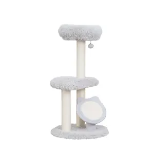 Rockview Cozy 2-Level Cat Tree with Sisal Scratching Posts and Shag Perch large Multi-Level Indoor
